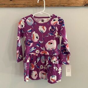 Tea Collection Purple Floral Kids Dress